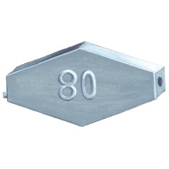 Plomos hexagonales lisos bolsa de 8 en 10 gr