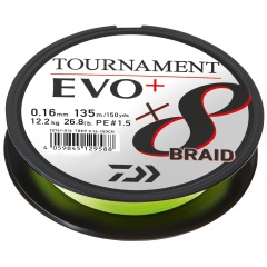 Hilo trenzado pesca Daiwa Tournament 8 Braid Evo+ Verde 270 m - 0,26/100