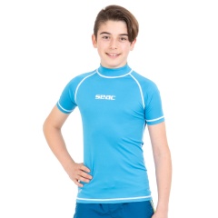 Camiseta Rashguard Seac sub T-sun Short - Azul claro - Niño - Talla 5 años