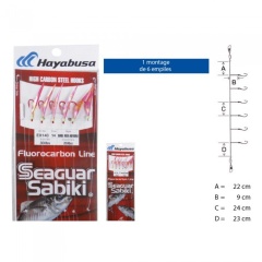 Bajo de línea Hayabusa Sabiki EX140 - n°10