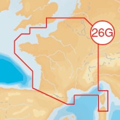 Mapa de Francia con datos batimétricos - MSD/26GS-B