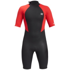Shorty homme Billabong Intruder back zip 2 mm - Rouge