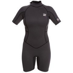 Shorty femme Billabong Launch back zip 2 mm - Black