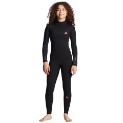 Combinaison enfants Billabong Synergy 3/2 back zip fille 8-16 ans - Black