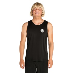 Camiseta lycra hombre Rip Curl Surflite mangas cortas - Negro