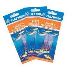 Paquete de 3 bolsas de 3 señuelos de caballa Flashmer