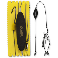 Bajo de línea silure Black CAT - U-float con Anzuelo simple
