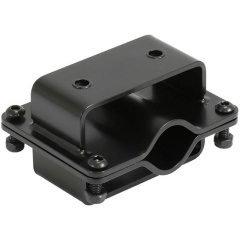 Brida doble de acero inoxidable Seanox para portacañas - Negra Diámetro 22 a 35mm