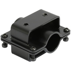 Abrazadera doble de acero inoxidable Seanox para puerta Caña - Negra Diámetro 36 a 50mm