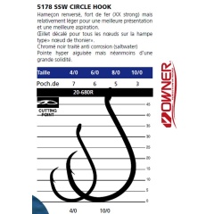 Anzuelos simples Owner SSW Circle Hook Medium 5178