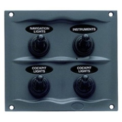 Cuadro eléctrico Marinco Compacto 4 vias - Negro