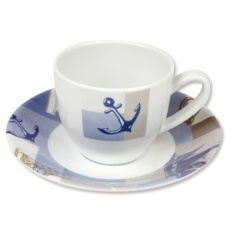 Taza de café y subtaza de CouleurmerNewport x6