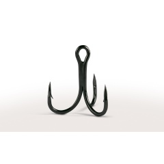 5 Anzuelos VMC 7556 Triple Spark Punto 3x Reforzado Black Níquel nº 4