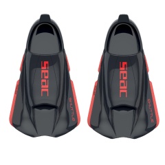 Aletas natación Seac sub Shuttle Power - Negro/Rojo