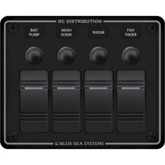 Cuadro eléctrico Blue Sea 4 vias negro