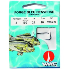 Forjado azul invertido 9335 BL 150 cm Anzuelos N°2 en Nylon 28/100