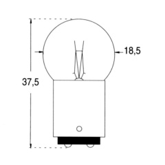 2 bombillas esféricas Vdm12V - 10W