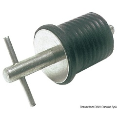 Gorra de acero inoxidable Osculati Bocas de llenado con junta neopreno de 22 mm