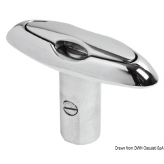 Mini cornamusa Osculati retráctil AISI136 - 134x41 mm