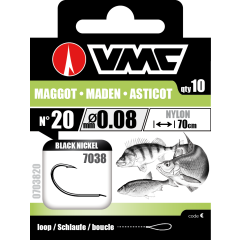 Anzuelos montados Vmc 7038 Maggot/Asticot - n°20 de 0,08/100