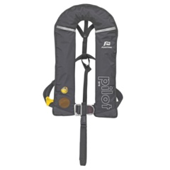 Chaleco hinchable Plastimo Pilot - Hidrostático - Negro - 275N + Arnés