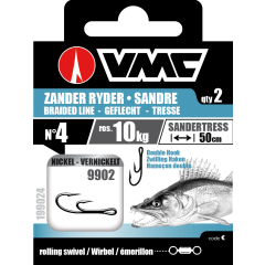 Anzuelos montados Doble Vmc 9902 Percha especial para lucio rodante - n°1/0 