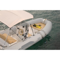 Toldo bimini 3 arcos MATC Oxygene Acero Inoxidable 2160-2285 mm - Azul marino