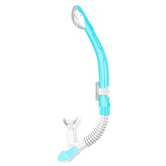 Tuba Plongée Snorkeling Mares Ergo Dry Bleu Clair