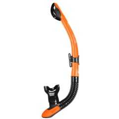 Tuba Plongée Snorkeling Mares Ergo Dry Noir/Orange
