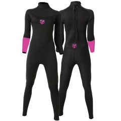 Combinaison néoprène enfant Wave Power fille 4/3mm Black/Fluro Pink