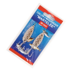 2 Cucharas martilladas para caballa 40 mm