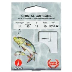 Cristal carbon 9020 BK 50 cm Anzuelos N°18 en Nylon 08/100