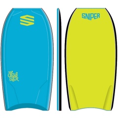 Tabla Bodyboard Sniper Improve Series Cluster PE | Aqua Blue/Yellow