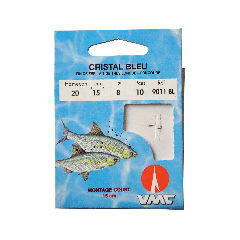 Cristal azul 9011 BL 15 cm anzuelos N°18 en Nylon 10/100
