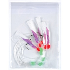 Tren de plumas Plum A Bar 5 Anzuelos N°2/0 Blanco