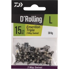 Emerillón pesca Daiwa Triple barril 3-way swivel TALLA L