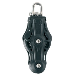 Polea violin Wichard con grillete y quitavueltas bola