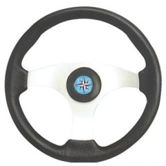 Volante barco Osculati Técnica negro plata 350 mm