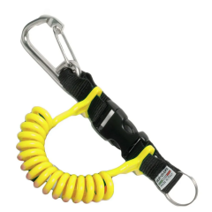Clip espiral para jacket buceo Bestdivers Clip Strong Roccia - Amarillo fluorescente