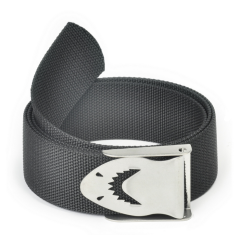 Cinturón de buceo Best Divers Nylon Negro con hebilla de acero inoxidable con forma de tiburón