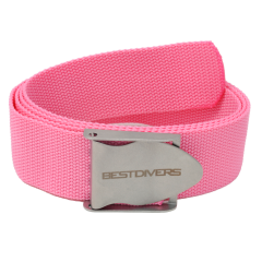 Cinturón de buceo Best Divers Nylon Rosa con hebilla de acero inoxidable