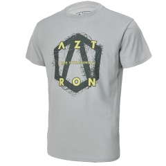 Camiseta Aztron Full Logo Gris - M