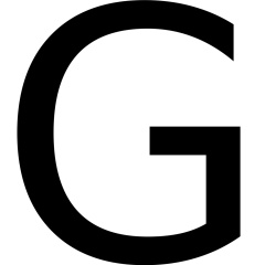 Letras autoadhesivas Euromarine 70mm Color negro - G