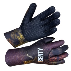 Guantes de Denty Spearfishing Anaconda 3 mm Marrón Dorado - Grandes