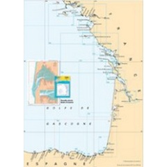Carta Shom marino doblado Golfo de Vizcaya