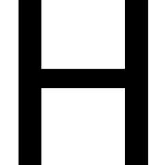 Letras autoadhesivas Euromarine 70mm Color negro - H