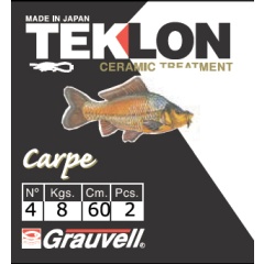 Anzuelos montados Carpa N° 1/0 Teklon 