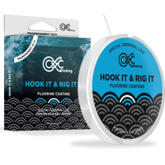 Nylon de pesca Fluoro C&C Hook It & Rig It Transparente 50 m / 0,20 mm