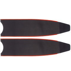 Palas para aletas Leaderfins Carbono - - sin logotipo Hard Red 
