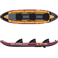 Kayak gonflable 3 places fond haute pression